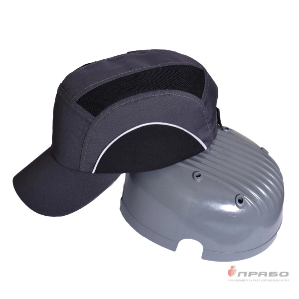 Каскетка защитная с вставкой из ABS-пластика и СОП тёмно-серая. Артикул: 9405. #REGION_MIN_PRICE#