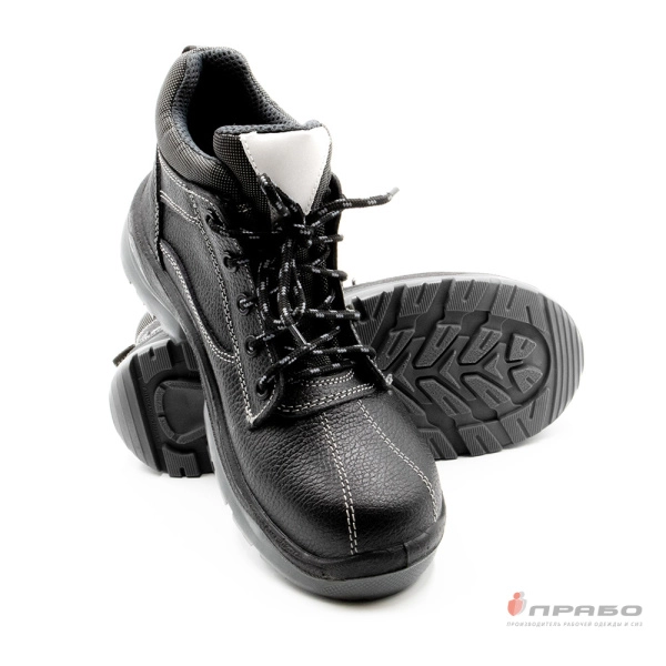 Ботинки кожаные «Барс А-5» с подошвой ПУ/ТПУ и КП чёрные. Артикул: Бот2. #REGION_MIN_PRICE# в г. Новосибирск