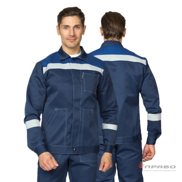 Костюм мужской «Пантеон 2 СОП» синий/василёк (куртка и полукомбинезон). Артикул: Кос119с. #REGION_MIN_PRICE# в г. Екатеринбург