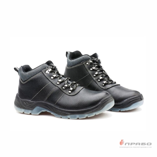 Ботинки кожаные "Викинг-17" с подошвой ПУ/ТПУ и КП чёрные