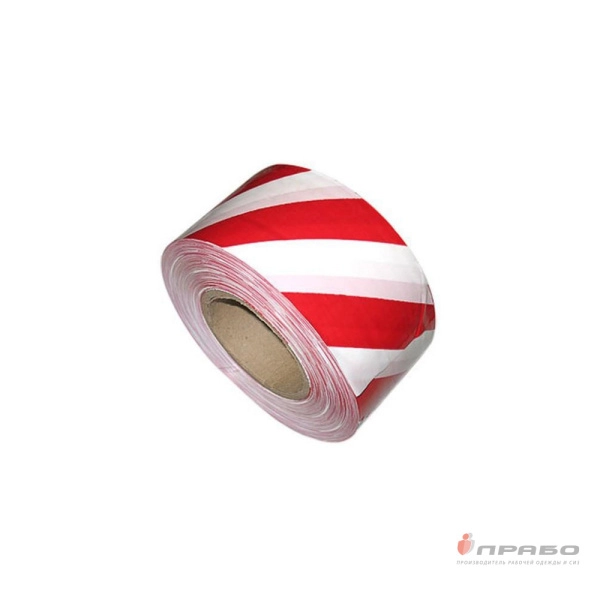 Лента оградительная «Стандарт» красно-белая 75 мм 35 мкм, 100 п.м.. Артикул: Огр113. #REGION_MIN_PRICE#