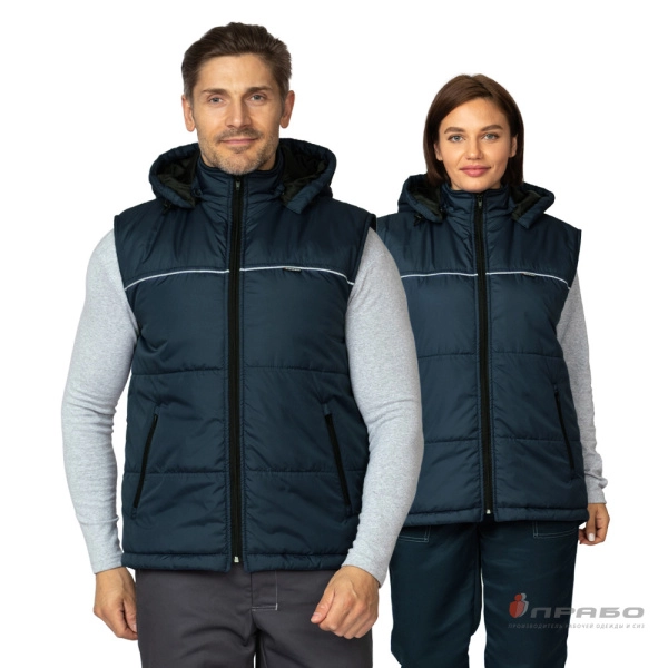 Жилет универсальный утеплённый «Кама» тёмно-синий. Артикул: 9552. #REGION_MIN_PRICE# в г. Новосибирск