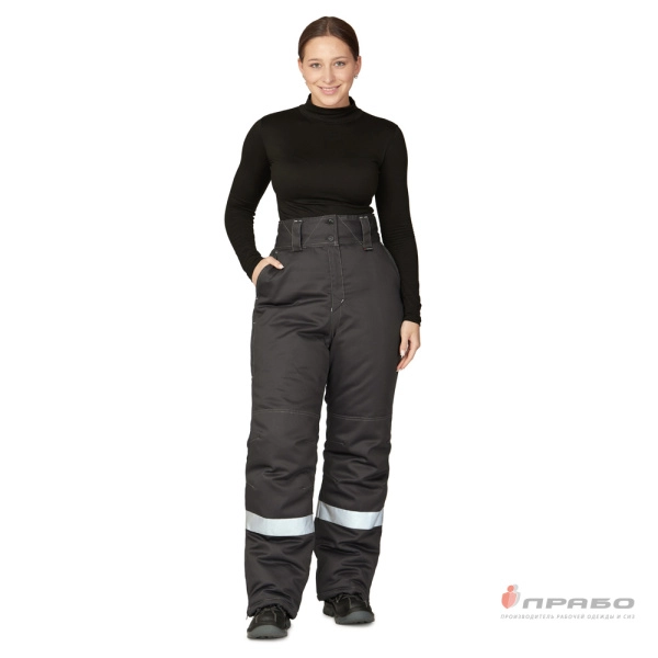 Брюки женские утеплённые «Бренд» тёмно-серые. Артикул: 11241. #REGION_MIN_PRICE# в г. Санкт-Петербург