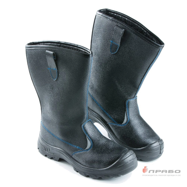 Сапоги кожаные «Олимп-16» с подошвой ПУ и МП чёрные. Артикул: Кож160. #REGION_MIN_PRICE# в г. Москва