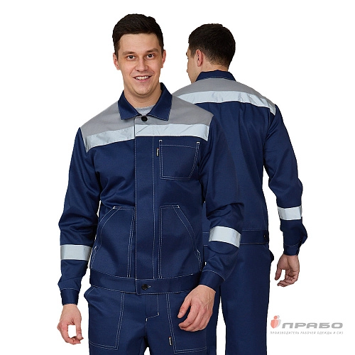 Костюм мужской «Пантеон СОП» синий/серый (куртка и брюки). Артикул: Кос118с. #REGION_MIN_PRICE# в г. Санкт-Петербург 1