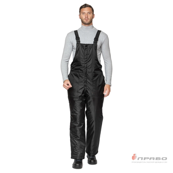 Полукомбинезон мужской утеплённый «Альфа» чёрный. Артикул: 10356. #REGION_MIN_PRICE# в г. Санкт-Петербург