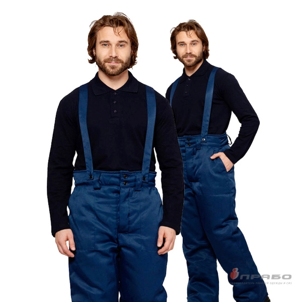 Брюки мужские утеплённые «Стандарт» тёмно-синие. Артикул: Пол202. #REGION_MIN_PRICE# в г. Казань