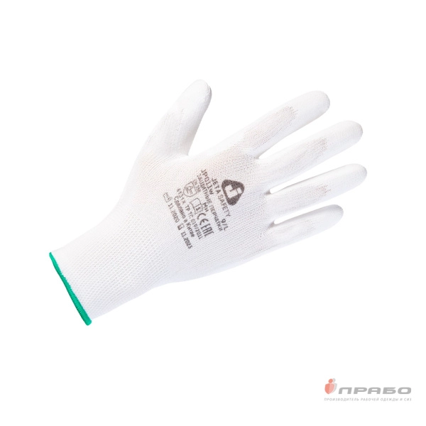 Перчатки полиэфирные с 1/2 полиуретановым покрытием Jeta Safety JP011W белые. Артикул: 11747. #REGION_MIN_PRICE#