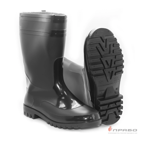 Сапоги мужские ПВХ «Sardonix 165-01» чёрные (30 см). Артикул: Пвх158. #REGION_MIN_PRICE# в г. Москва