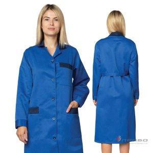 Халат рабочий женский «Технолог» василёк/синий. Артикул: Хал104. #REGION_MIN_PRICE# в г. Москва