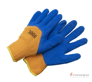 Перчатки акриловые утеплённые с 3/4 облива вспененным латексом. Артикул: Пер183. #REGION_MIN_PRICE#