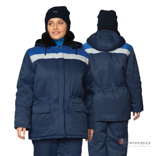 Костюм женский утеплённый «Стандарт СОП» синий/василёк (куртка и брюки). Артикул: Кос215ж. #REGION_MIN_PRICE# в г. Уфа