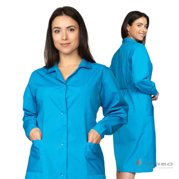Халат женский "Стандарт" с рельефами голубой