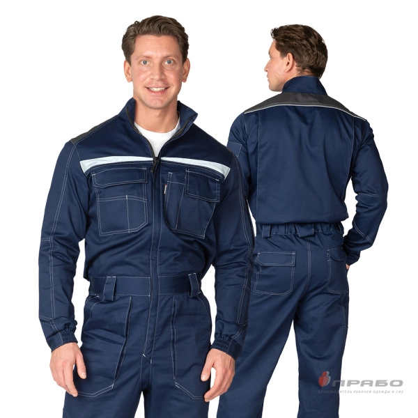 Комбинезон мужской летний «Профессионал» тёмно-синий/тёмно-серый. Артикул: 11442. #REGION_MIN_PRICE# в г. Москва