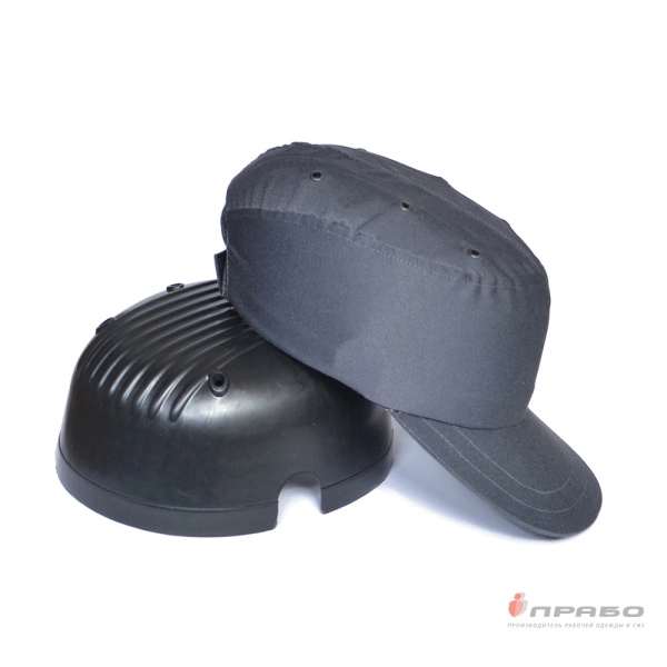 Каскетка-бейсболка защитная с вставкой из ударопрочного пластика тёмно-серая. Артикул: 9728. #REGION_MIN_PRICE#