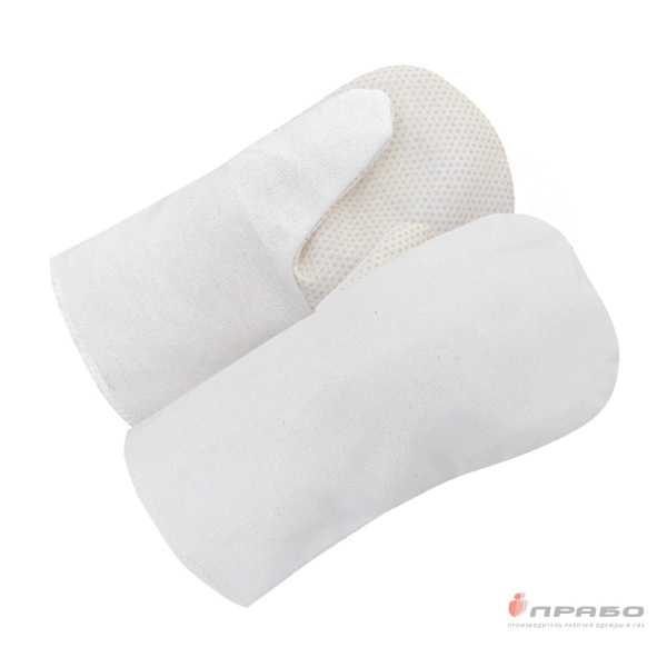 Рукавицы х/б с ПВХ наладонником (двунитка суровая). Артикул: Рук102. #REGION_MIN_PRICE#