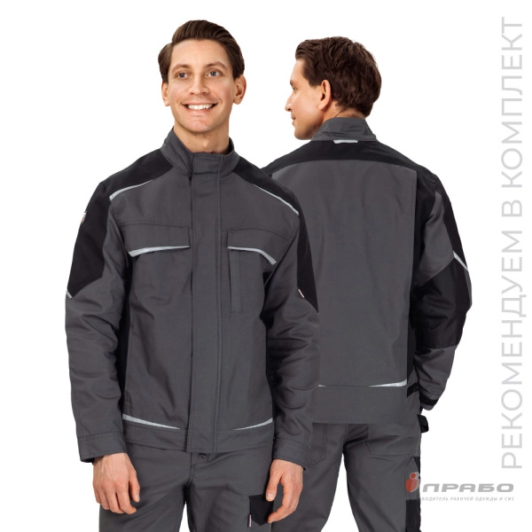 Куртка мужская «Сюрвейер» тёмно-серый/чёрный. Артикул: 10651. #REGION_MIN_PRICE# в г. Москва