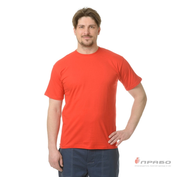 Футболка трикотажная красная. Артикул: Трик107. #REGION_MIN_PRICE#