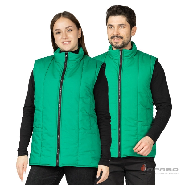 Жилет утеплённый «Инсар» зелёный. Артикул: 12948. #REGION_MIN_PRICE# в г. Омск