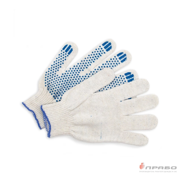 Перчатки х/б с ПВХ-покрытием «Точка» (10 класс) Эконом. Артикул: 10471. #REGION_MIN_PRICE#