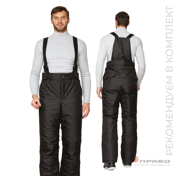 Брюки мужские утеплённые «Аляска Ультра» чёрные. Артикул: 9801. #REGION_MIN_PRICE# в г. Казань