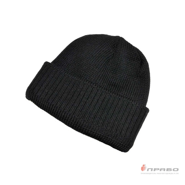 Шапка зимняя трикотажная чёрная. Артикул: Гол202. #REGION_MIN_PRICE# в г. Москва