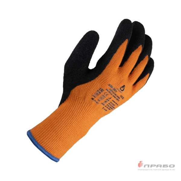 Перчатки акриловые утеплённые с 1/2 рельефным латексным покрытием Jeta Safety JLW-301. Артикул: 11561. #REGION_MIN_PRICE#