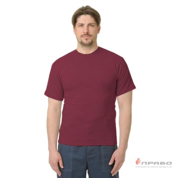 Футболка трикотажная бордовая