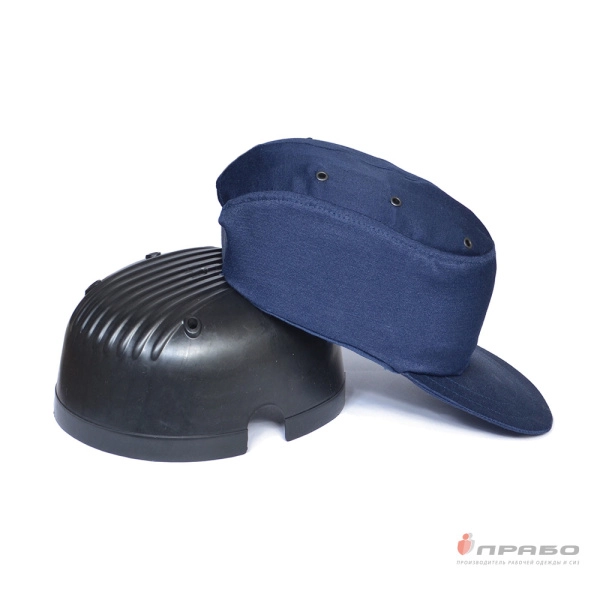 Каскетка-бейсболка защитная с вставкой из ударопрочного пластика синяя. Артикул: 9728. #REGION_MIN_PRICE#