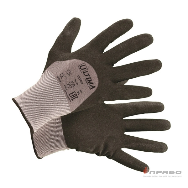 Перчатки из смесовой пряжи с 3/4 покрытием из полимерполиуретана Ultima ULT810. Артикул: 11726. #REGION_MIN_PRICE#