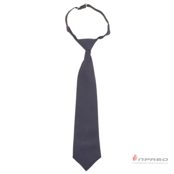 Галстук форменный на мягкой резинке с регулируемой длиной синий. Артикул: Охр303. #REGION_MIN_PRICE# в г. Новосибирск