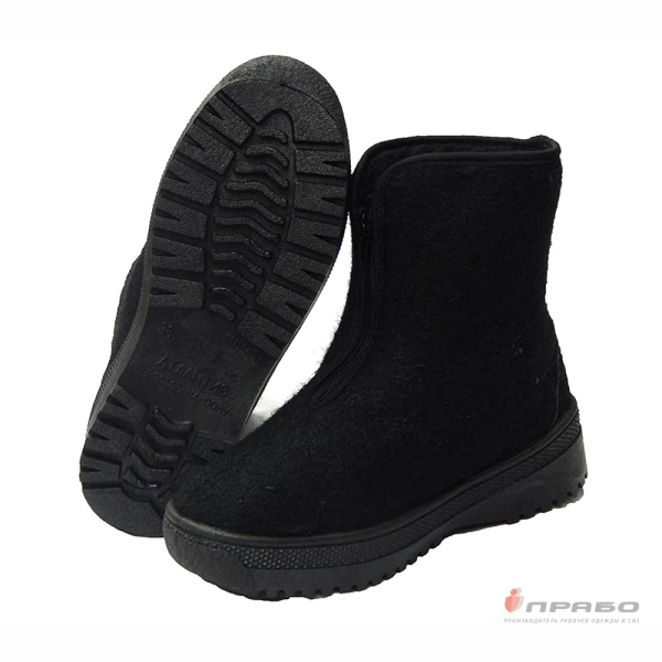 Полусапоги суконные («Прощай молодость») мужские с подошвой ПВХ на молнии чёрные. Артикул: Комб107. #REGION_MIN_PRICE# в г. Москва