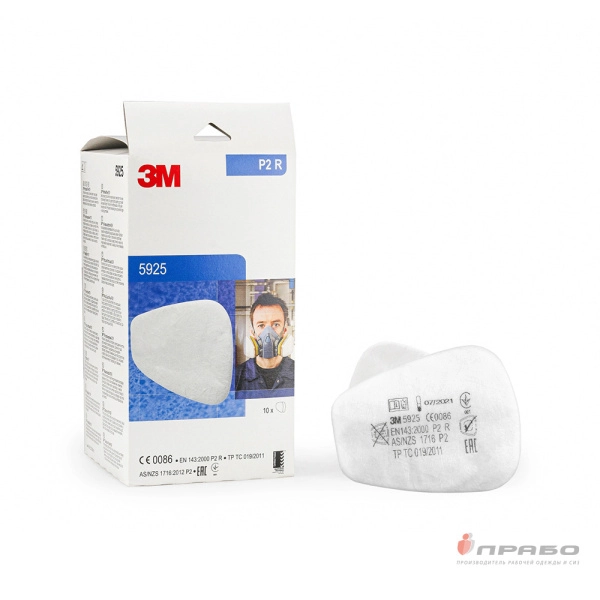 Фильтр противоаэрозольный 3M5925 класса защиты FFP2. Артикул: Фил108. #REGION_MIN_PRICE#