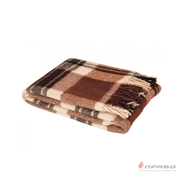 Плед полутораспальный полушерстяной 140х210 см . Артикул: 10460. #REGION_MIN_PRICE#