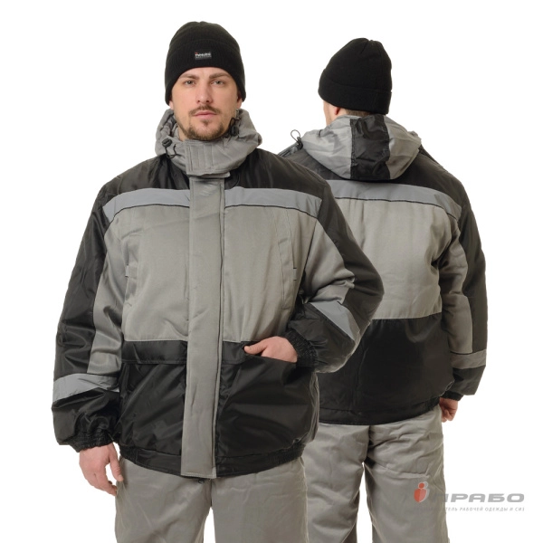 Костюм мужской утеплённый "Стайл" серый (куртка и полукомбинезон)