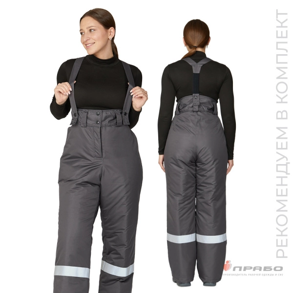 Брюки женские утеплённые «Онега» серые. Артикул: 11239. #REGION_MIN_PRICE# в г. Москва