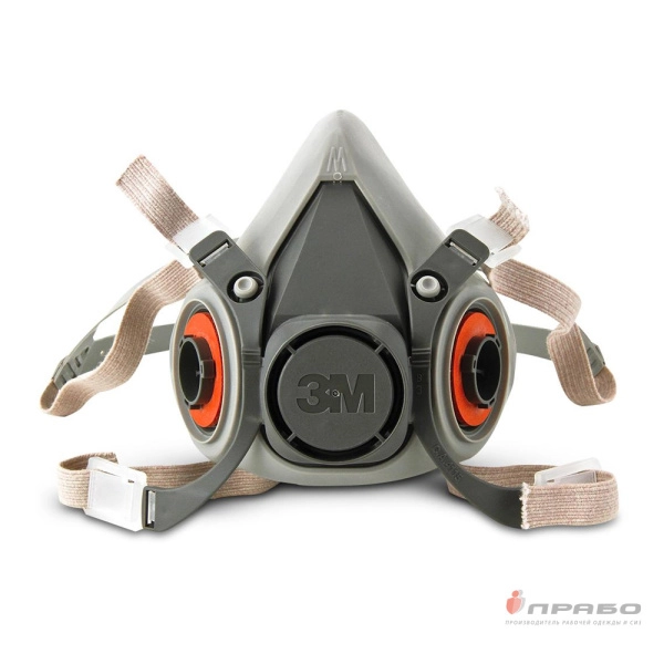 Полумаска универсальная 3М 6200 среднего размера  (до 20 ПДК). Артикул: Рес105. #REGION_MIN_PRICE#