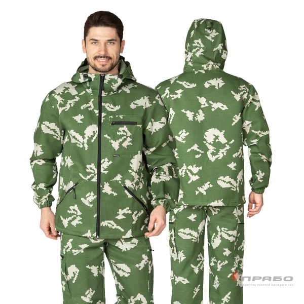 Костюм мужской "Турист" КМФ серая берёза (куртка и брюки)