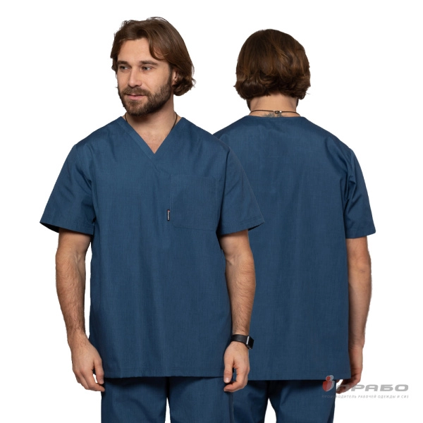 Костюм мужской «Хирург» синий (блузон и брюки). Артикул: М1109214-01. #REGION_MIN_PRICE# в г. Москва