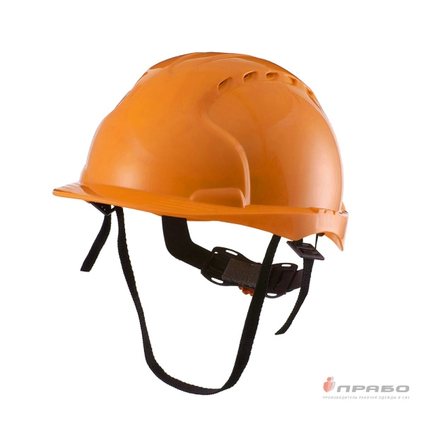 Каска защитная «Эталон» с храповиком из ударопрочного полипропилена с креплением для наушников оранжевая. Артикул: Кас344. #REGION_MIN_PRICE#