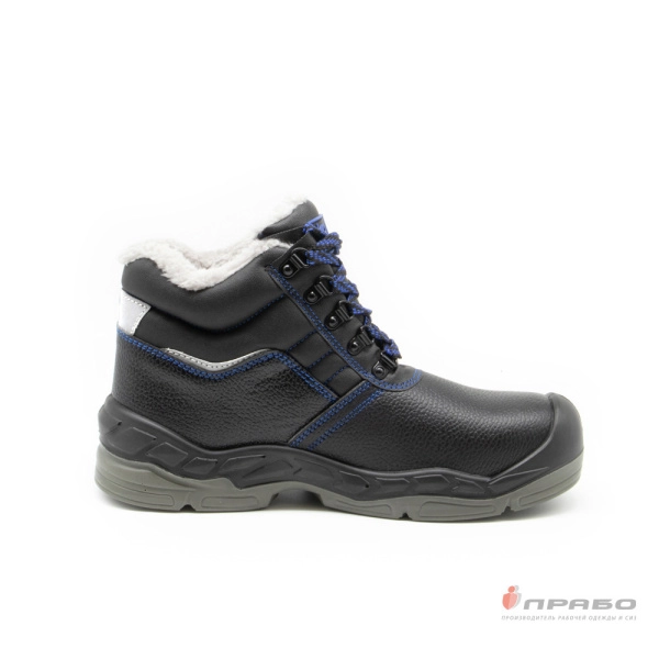 Ботинки «Б-М12» (искусcтвенный мех) с подошвой ПУ/ТПУ и МП чёрные. Артикул: 10861. #REGION_MIN_PRICE# в г. Москва