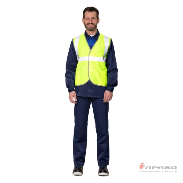 Жилет сигнальный «Спектр Лайт 2» лимонный с застёжкой на ленте велькро. Артикул: Жил107. #REGION_MIN_PRICE# в г. Екатеринбург