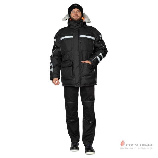Куртка мужская утеплённая «Аляска Ультра» чёрная. Артикул: 9602. #REGION_MIN_PRICE# в г. Москва