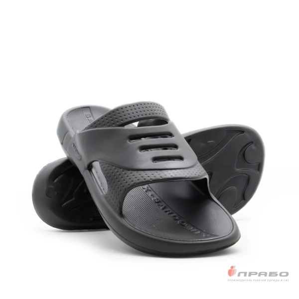 Сланцы летние мужские из ЭВА устойчивые к истиранию чёрные. Артикул: Пвх154. #REGION_MIN_PRICE# в г. Москва