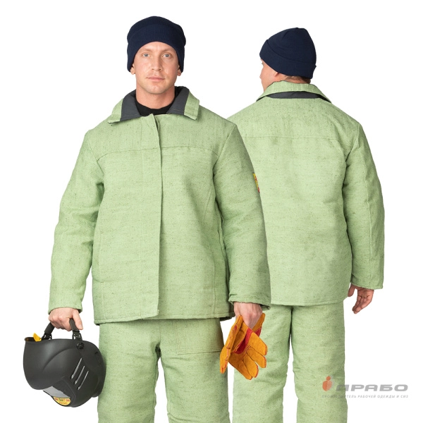 Костюм сварщика утеплённый брезентовый с огнестойкой пропиткой хаки. Артикул: Теп107. #REGION_MIN_PRICE# в г. Москва