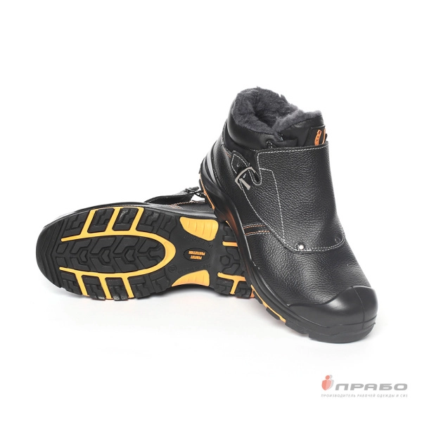Ботинки сварщика Pеrfect Protection PRB15-CSW с подошвой ПУ/нитрил, КП и АС чёрный/жёлтый (шерстин). Артикул: 9660. #REGION_MIN_PRICE# в г. Уфа