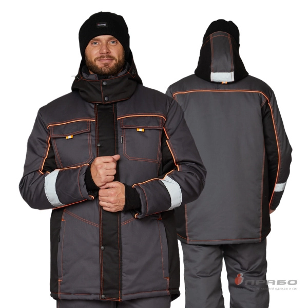 Костюм мужской утеплённый «Бренд Ультра» тёмно-серый/чёрный. Артикул: 11246. #REGION_MIN_PRICE# в г. Екатеринбург