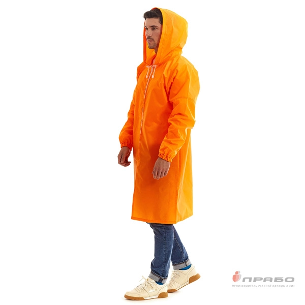 Плащ-дождевик влагозащитный "Ивент" на молнии оранжевый