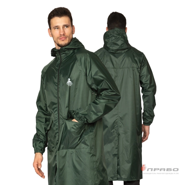 Плащ влагозащитный «Тайфун» нейлоновый с ПВХ-покрытием зелёный. Артикул: Вл305. #REGION_MIN_PRICE# в г. Екатеринбург
