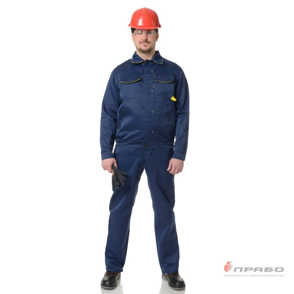 Костюм мужской "Докер" синий (куртка и полукомбинезон)